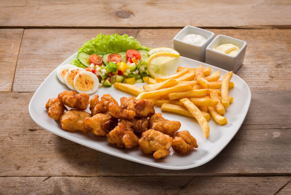 Kibbeling menu